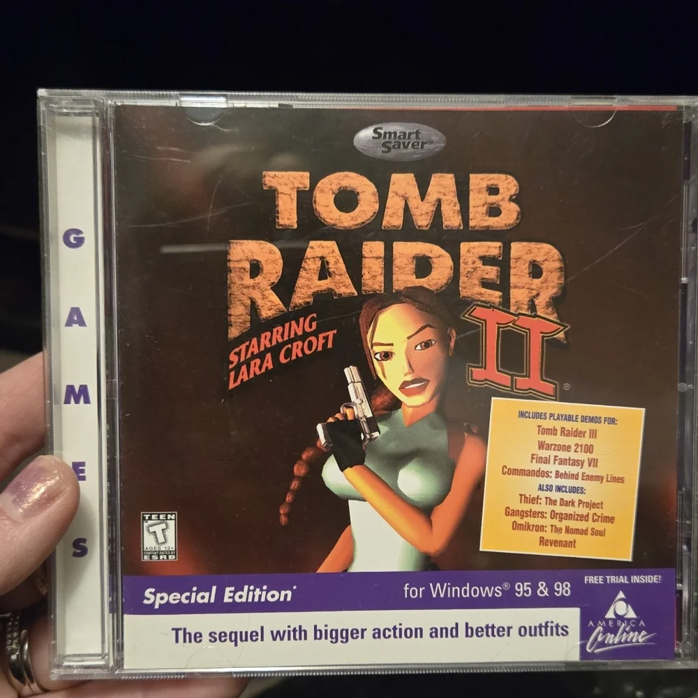 Tomb Raider II Special Edition PC Game - Black and Purple